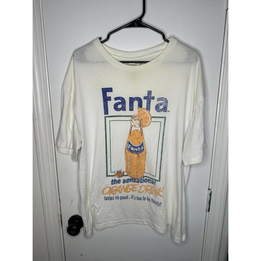Coca-Cola Company Fanta Orange Soda XL Boxy Fit Cropped Tailgate T-Shirt